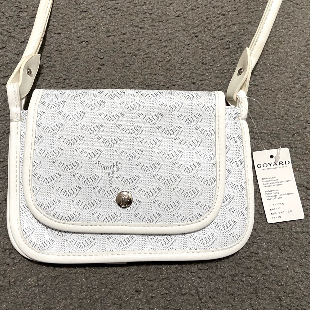 Goyard white Goyardine Plumet Crossbody
